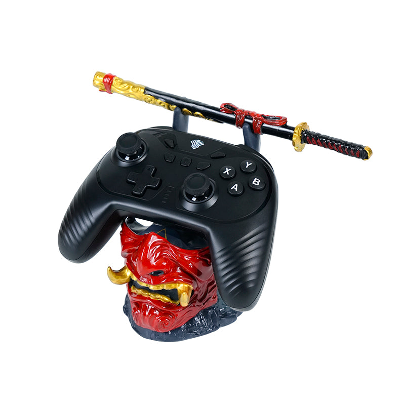 Oni Mask Controller Stand – Resin Gaming Desk Holder