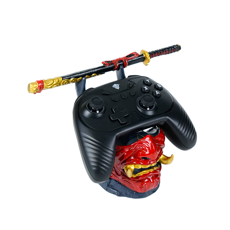 Oni Mask Controller Stand – Resin Gaming Desk Holder